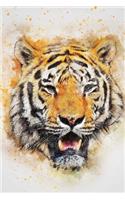 Tiger Portrait Watercolor Art Journal