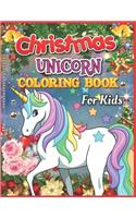 Christmas Unicorn Coloring Book for Kids