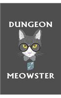 Dungeon Meowster DnD Notebook Journal 100 Lined Pages matte.