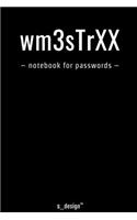 Notebook for Passwords
