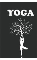Yoga Notebook: Cool Yoga Figur Namaste Buddhism Notebook or Journal (6 x 9 inches) cream paper with 120 pages