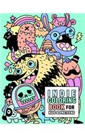 Indie coloring book for kids and preteens