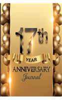 17th Year Anniversary Journal: 17 Years Anniversary Gifts - Turquoise anniversary Gifts For Couple Men Woman Him Her - Perfect Matte Cover Notebook To Write In / 6x9 With 120 Page