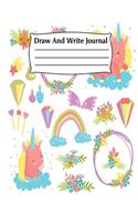 Draw and write journal: Primary story writing notebook- Half Page Lined Paper with Drawing Space (8.5" x 11" Notebook), Learn To Write and Draw ...kids, girls, boys (Childr