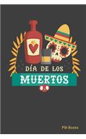 Dia De Los Muertos: Gepunktetes A5 Notizbuch oder Heft für Schüler, Studenten und Erwachsene