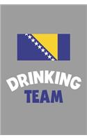 Drinking Team Notebook: Lined Journal, 120 Pages, 6 x 9, Bosnia Flag Beer Olympics Gift Journal Matte Finish
