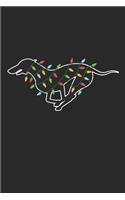 Whippet with Christmas Lights - Christmas Notebook - Whippet Diary - Dog Journal - Christmas Gift for Dog Lover: Medium College-Ruled Journey Diary, 110 page, Lined, 6x9 (15.2 x 22.9 cm)