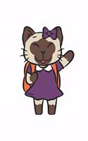 School Cat Notebook: Graph Paper Journal 6x9 - 120 Pages