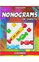 Nonograms of Sweets: Colored Griddlers- Exclusive and High-Quality Japanese Nonograms - Hanjie Griddlers Nonograms(Japanese Crossword / Nonogram / Griddlers / Picross / Hanjie Logic Puzzles)