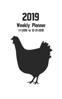 2019 Weekly Planner 1-1-2019 to 12-31-2019 - 8.5 X 11: Chicken Farmer 2019 Weekly Planner Calendar