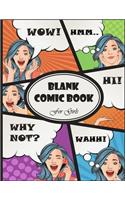 Blank Comic Book for Girls