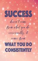 Health Bullet Journal: 365 Daily Spreads and 12 Evaluations for Mental and Physical Wellbeing with Pink Orange Gradient and Success Quote Cover