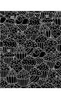 Bullet Journal Notebook Cupcakes Pattern 1: 172 Numbered Pages with 160 Dot Grid Pages, 6 Index Pages and 2 Key Pages in Large 8 X 10 Size for Journaling, Writing, Planning or Doodling.