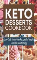 Keto Desserts Cookbook: Low-Carb Sugar-Free Recipes for Weight Loss and Boost Energy