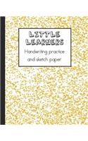Little learners handwriting practice and sketch paper