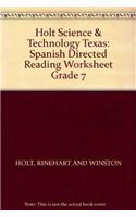 Holt Science & Technology Texas: Spanish Directed Reading Worksheet Grade 7