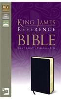 KJV, Reference Bible, Giant Print, Personal Size, Bonded Leather, Navy, Red Letter Edition