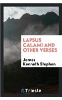 Lapsus Calami and Other Verses