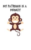 My Patronus Is A Monkey: Cute Monkey Lovers Journal / Notebook / Diary / Birthday Gift (6x9 - 110 Blank Lined Pages)