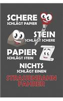 Schere Schlägt Papier - Stein schlägt Schere - Papier schlägt Stein - Nichts schlägt einen Straßenbahnfahrer