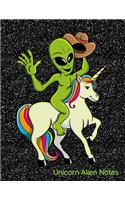 Unicorn Alien Notes: Notebook, Journal, Diary or Sketchbook with Lined Paper