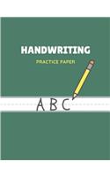 Handwriting Practice Paper: Wide Lined Paper Notebook for Kindergarten to 3rd Grade