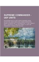 Supreme Commander - Uef Units: Air Staging Facility, Battleship, Engineer, Mass Extractor, Mass Fabricator, Power Generator, Radar, Storage Unit, T1