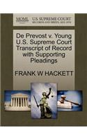 de Prevost V. Young U.S. Supreme Court Transcript of Record with Supporting Pleadings