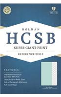 Super Giant Print Reference Bible-HCSB: Holman Christian Standard Bible, Super Giant Print, Mint Green, Leathertouch, Reference