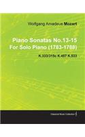 Piano Sonatas No.13-15 by Wolfgang Amadeus Mozart for Solo Piano (1783-1788) K.333/315c K.457 K.533