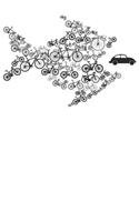 Umweltschutz Fahrrad Fisch frisst Auto
