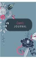 Quinn's Journal: Cute Personalized Diary / Notebook / Journal/ Greetings / Appreciation Quote Gift (6 x 9 - 110 Blank Lined Pages)