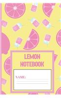 Lemon Notebook: Lemon gifts for women, men, kids, and teens: cute & elegant Picasso blank Lined notebook/Journal to write in