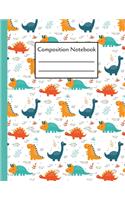 Composition Notebook: Kids Dinosaur Notebook College Ruled Composition Writing Book For School & College 8.5"x11"(21.6 x 27.9 cm)
