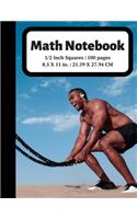 Math Notebook: 1/2 inch Square Graph Paper for Students and Kids, 100 Sheets (Large, 8.5 x 11)(2 Graph Paper Notebooks)