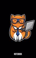 Notebook: Cat Notebook Blank Line Cats Journal Lined with Lines 6x9 120 Pages Checklist Record Book Cat Lovers Take Notes Gift Kitty Kitten Love Planner Paper