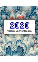2020 Planner Weekly and Monthly: Jan 1, 2020 to Dec 31, 2020: Weekly & Monthly Planner + Calendar Views - Inspirational Quotes and Navy Floral Cover - ... December 2020