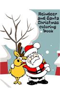 Reindeer and Santa Christmas coloring book