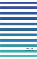 Dot Grid Notebook: Blue Stripes Journal Punktraster Notizbuch 120 Seiten