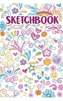 Sketchbook: Sketchbook For Girls: 120 Blanks Pages for sketching, doodling, drawing.