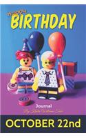 Happy Birthday Journal October 22nd: Kids Edition- 135 Page Beginners Journal for Ages 5-13!