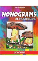 Nonograms of Mushrooms: Colored Griddlers- Exclusive and High-Quality Japanese Nonograms - Hanjie Griddlers Nonograms