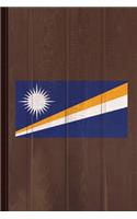 Marshall Islands Flag Journal Notebook: Blank Lined Ruled for Writing 6x9 110 Pages
