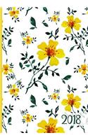 2018 Planner (Organizer) Weekly / Monthly: Beautiful Watercolor Yellow Flowers Daily Planner, 2018 Academic Monthly and Weekly Planner, Calendar Schedule Organizer and Journal Notebook, Plann(1 Planner (Organizer) 2018)