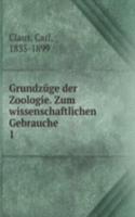 Grundzuge der Zoologie. Zum wissenschaftlichen Gebrauche