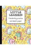 Little learners handwriting practice and sketch paper