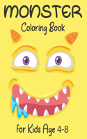 Monster Coloring Book for Kids Age 4-8