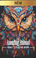 amazing animal adult coloring book