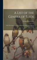 List of the Genera of Birds