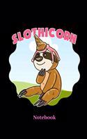 Slothicorn Notebook: Lined journal for summer, ice cream, relaxing, chill and sloth fans - paperback, sketchbook, diary gift for men, women and children